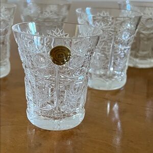 Bohemia Crystal Clear Shot Glass Set Hand cut